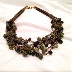 Olive green necklace